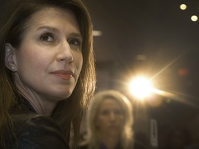 Ontario PC leadership candidate Caroline Mulroney looks on prior to addressing The Economic Club of Canada at Toronto's Hyatt Regency Hotel, March 2, 2018.