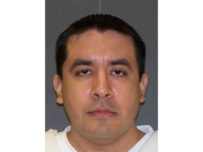 This undated photo provided by the Texas Department of Criminal Justice shows Rosendo Rodriguez III. Attorneys for the Texas death row inmate known as the "suitcase killer" have appealed to the U.S. Supreme Court to halt his scheduled execution this week for the slaying of a Lubbock woman whose body was stuffed inside a suitcase dumped in the trash. Rodriguez III, of San Antonio, was condemned for the 2005 killing of 29-year-old Summer Baldwin, identified in court documents as a prostitute. (Texas Department of Criminal Justice via AP)