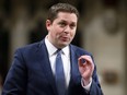 Conservative Leader Andrew Scheer stands during question period in the House of Commons on Parliament Hill