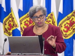 Avis Glaze, a school administration consultant, releases her report with recommendations to improve Nova Scotia's education administrative system, in Halifax on Tuesday, Jan. 23, 2018. A Nova Scotia teacher says there is nothing in proposed legislation containing sweeping education reforms that will improve student achievement.