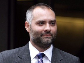 Benjamin Perrin leaves the courthouse after testifying at the Mike Duffy trial in Ottawa on Thursday, August 20, 2015. A new report card, co-authored by Perrin, is focusing attention on the failings of Canada's criminal justice system, which is plagued by rising costs, lengthy delays and significant over-representation by Indigenous people.