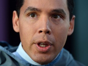 Inuit Tapiriit Kanatami leader Natan Obed arrives for the First Ministers Meeting in Ottawa on Tuesday, Oct. 3, 2017. The organization that represents 65,000 Inuit in Canada is calling for an end to years of exploitative research based in a colonial history that has ignored the well-being of Indigenous people in the country's north.