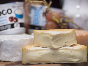 A Quebec co-operative is savouring sweet victories at the World Championship Cheese Contest, including a win for best camembert that has left a bitter taste in France. Agropur products are shown during the launch of an initiative to create new dairy products through open innovation in Montreal, Monday, October 31, 2016.