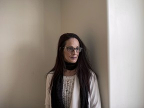 Jennifer Holleman poses after speaking about her late daughter Maddison Fraser's coercion into the sex trade at the first stop of a cross-country parliamentary committee meeting on human trafficking in Halifax on Monday, March 19, 2018.