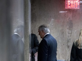 Secretary of State Rex Tillerson walks down a hallway after speaking at a news conference at the State Department in Washington, Tuesday, March 13, 2018. President Donald Trump fired Tillerson and said he would nominate CIA Director Mike Pompeo to replace him, in a major staff reshuffle just as Trump dives into high-stakes talks with North Korea.