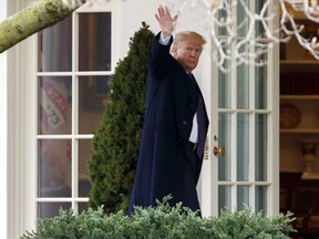 President Donald Trump walks to the Oval Office after speaking at the Latino Coalition Legislative Summit, Wednesday, March 7, 2018, in Washington.