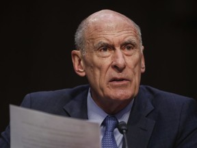 Director of National Intelligence Dan Coats testifies before the Senate Armed Services Committee on Capitol Hill in Washington, Tuesday, March 6, 2018.