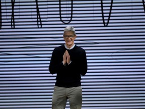 Apple CEO Tim Cook speaks during an Apple event at Lane Technical College Prep High School, Tuesday, March 27, 2018, in Chicago.