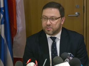 Deputy Foreign Minister of Poland Bartosz Cichocki, seen here on March 1, 2018, has urged European officials to check the activities of Russian delegates at EU and NATO headquarters to ensure they are not spies.