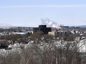 The Sault Ste. Marie International Bridge and Essar Steel Algoma plant are seen in Sault Ste. Marie on Tuesday, March 13, 2018.