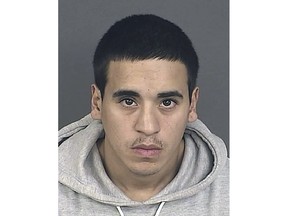 This undated photo provided by the Denver Police Department and released on March 22, 2018 shows Mauricio Venzor-Gonzalez. Venzor-Gonzalez was jailed while facing charges including attempted murder of a police officer, but escaped from deputies with the Denver Sheriff's Department on Monday, March 19, 2018 during a visit to a Denver hospital. (Denver Police Department via AP)