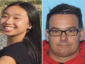 This combination of photos provided by the Allentown, Pa., Police Department shows Amy Yu, left, and Kevin Esterly.
