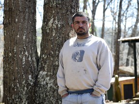 Brian Hogan, whose daughter was taken away from them by Cherokee County Dept. of Social Services at his home on Wednesday, March 14, 2018, in Murphy, N.C.  Hogan said the Cherokee County Department of Social Services threatened to throw him in jail, place his child in foster care or give his daughter to another family for adoption if he didn't sign a "custody and visitation agreement," known as a CVA.