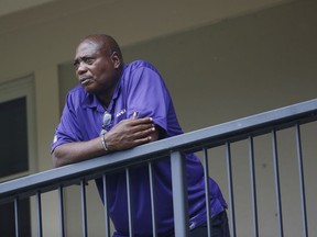 FILE - In this July 28, 2017, file photo, Baltimore Ravens general manager and executive vice president Ozzie Newsome looks out over practice fields following an NFL football training camp practice,  in Owings Mills, Md. A year ago, Ravens general manager Ozzie Newsome spent the offseason improving the team's defense. This winter, he's focusing on the offense.