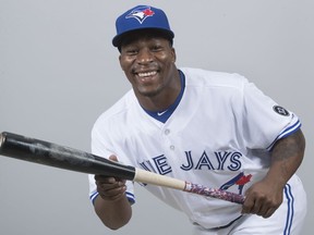 FILE - This is a 2018 file photo showing Gift Ngoepe of the Toronto Blue Jays baseball team. Ngoepe had quite the busy offseason. After becoming the first African-born player to reach the major leagues last season, Ngoepe was traded from Pittsburgh to Toronto and spent almost three months back home in South Africa promoting the sport. "Just trying to make the sport a little bigger, make more people interested and playing so we have a bigger population for baseball," Ngoepe told The Associated Press on Friday, March 8, 2018.