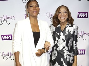 FILE - In this May 3, 2016, file photo, Queen Latifah, left, and her mother Rita Owens attend VH1's "Dear Mama" Mother's Day Special taping at St. Bartholomew's Church in New York. In a statement, Latifah said Owens died Wednesday, March 21, 2018, after struggling with a heart condition for many years.