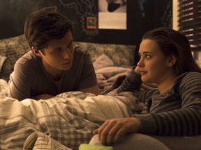 This image released by Twentieth Century Fox shows Nick Robinson, left, and Katherine Langford in "Love, Simon."