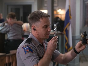 This image released by Fox Searchlight shows Sam Rockwell in a scene from "Three Billboards Outside Ebbing, Missouri." Backlash and controversies have tanked many Oscar hopefuls, but this year's most divisive film "Three Billboards Outside Ebbing, Missouri" has continued to rake in the awards for its cast and the film. On March 4 it is up for seven Oscars, including best picture. Some critics claimed the film problematically redeems a racist character, played by Rockwell, the likely recipient of the best supporting actor prize.