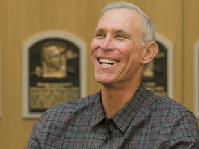 In this photo provided by the National Baseball Hall of Fame and Museum, inductee Alan Trammell tours the Hall of Fame Plaque Gallery, Thursday, March 15, 2018 at the National Baseball Hall of Fame and Museum in Cooperstown, N.Y. The former Detroit Tigers star will be inducted into the hall in July 2018.