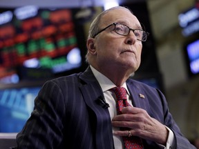 Larry Kudlow, a long-time fixture on the CNBC business news network who previously served in the Reagan administration, is interviewed on the floor of the New York Stock Exchange, Wednesday, March 14, 2018. President Donald Trump has chosen Kudlow to be his top economic aide.