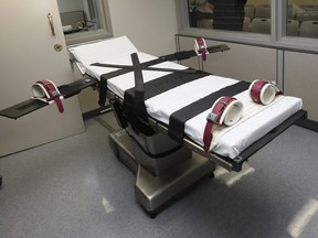 The execution chamber at the Oklahoma State Penitentiary in McAlester, Okla. The board that governs Oklahoma's prison system has put off approving new execution procedures, ensuring at least a two-year delay in lethal injections in a state that once had one of the busiest death chambers in the country.