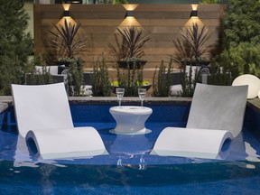 Why lounge by the pool, when you can lounge in it? The Bancheri Brothers' Oscar After Party display offers a wonderful way to chill...