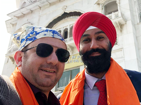 Liberal MP Raj Grewal, right, with Yusuf Yenilmez, CEO of Zgemi Inc., for whom Grewal helped secure invitations to attend receptions in India attended by Prime Minister Justin Trudeau.