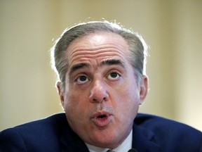 In this Feb. 15, 2018 photo, Veterans Affairs Secretary David Shulkin speaks during a hearing on the FY19 budget to the House Veterans Affairs Committee, on Capitol Hill in Washington.