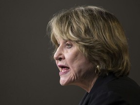 FILE - In this March 25, 2014 file photo, Rep. Louise Slaughter, D-N.Y., speaks during a news conference on Capitol Hill in Washington.   An aide to Slaughter says the 88-year old Democratic congresswoman from upstate New York has died.