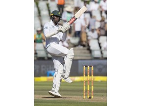 Kagiso Rabada of South Africa in action on the second day of the third cricket test between South Africa and Australia at Newlands Stadium, in Cape Town, South Africa, Friday, March 23, 2018.