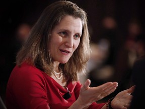 Minister of Foreign Affairs Chrystia Freeland.