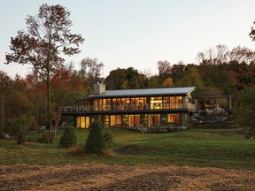 The home has beautiful views of the surrounding countryside.