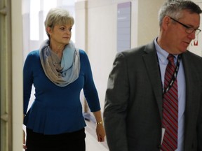 Heidi Thomas arrives to testify against actor and comedian Bill Cosby as his sexual assault case enters the third day at the Montgomery County Courthouse April 11, 2018 in Norristown, Pennsylvania.