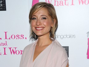 Allison Mack at a 2010 red carpet in New York City.