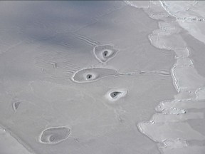 NASA has no idea what is causing some mysterious ice holes in arctic sea ice. MUST CREDIT: NASA.