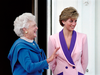 U.S. first lady Barbara Bush and Britain’s Princess Diana in 1990.
