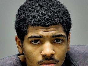 FILE - This undated booking photo provided by the Isabella County Sheriff, shows James Davis Jr., the 19-year-old student, accused of killing his parents at Central Michigan University, in Mount Pleasant, Mich. Court-appointed attorney Joshua Blanchard says James Davis Jr. was found incompetent to stand trial March 23, 2018. Blanchard told MLive.com on Wednesday, April 4, that Davis will receive treatment in an attempt to have him regain competency. Authorities say Davis Jr. shot his parents, James and Diva Davis, of Plainfield, Illinois, in his dorm room on March 2. (Isabella County Sheriff via AP, File)