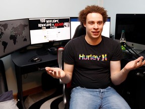 FILE - This Monday, May 15, 2017, file photo shows Marcus Hutchins, a British cybersecurity expert during an interview in Ilfracombe, England. Hutchins once hailed as a hero for stopping the WannaCry computer virus that crippled computers worldwide will be in federal court in Milwaukee, Thursday, April 19, 2018, to try to weaken a criminal case against him by having his post-arrest statements tossed. Prosecutors filed charges against Hutchins last year, alleging he distributed a malicious software called Kronos to steal banking passwords from unsuspecting computer users. Hutchins pleaded not guilty to the charges in August.