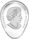The coin has the standard engraving of the Queen on the front.