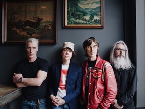 Andrew Scott, left to right, Jay Ferguson, Chris Murphy and Patrick Pentland pose in this undated handout photo. Considering that Sloan is 27 years into their power pop career it wouldn't be unthinkable that knocking out another album could feel tiresome for the band. But guitarist Jay Ferguson says it's actually what keeps him on his toes. "I like adding to the war chest that is our body of work," the Halifax native said as Sloan readies their 12th album for release on Friday.