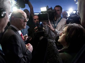 Dr. John Haggie speaks to the media outside the meeting of The Council of the Federation in Victoria on January 17, 2012. Newfoundland and Labrador's health minister -- whose province leads Canada and the U.S. for antibiotics overuse -- is warning that drug resistance could bring a wave of deaths by infection. John Haggie, a former surgeon, says he fears health care could be thrown back to the 1920s before penicillin when pneumonia and other infections were among the most serious medical threats.