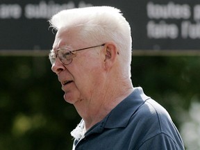 Convicted sex offender Karl Toft leaves a parole hearing in Edmonton, Thursday,  August 5, 2004. A pedophile who spent over a decade in prison for sexually assaulting boys while he was employed as a guard at the Kingsclear reform school in New Brunswick has died.