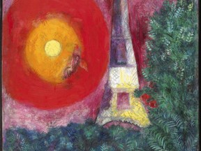 "The Eiffel Tower, 1929 Oil on canvas, 100 x 81.8 cm National Gallery of Canada, Ottawa," by Marc Chagall is shown in a handout photo. THE CANADIAN PRESS/HO-National Gallery of Canada MANDATORY CREDIT