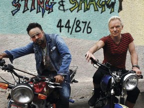This cover image released by A&M/Interscope Records shows "44/876," a release by Sting and Shaggy. THE CANADIAN PRESS/AP-A&M/Interscope Records via AP