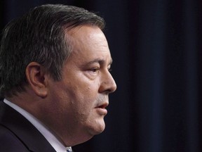 UCP Leader Jason Kenney introduces his leadership team in Edmonton on Monday October 30, 2017. Alberta United Conservative leader Jason Kenney says the bill legislating safe zones around abortion clinics is political game-playing by the NDP government. His caucus will be allowing a free vote on the bill, and Kenney says he will abstain.