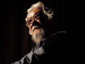Scientist, environmentalist and broadcaster David Suzuki is pictured in a Toronto hotel room, on Monday November 11 , 2016. The University of Alberta is standing by its decision to give David Suzuki an honorary degree, despite growing criticism.THE CANADIAN PRESS/Chris Young