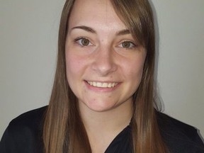 Humboldt Broncos trainer Dayna Brons, 25, is seen in this undated handout photo. A woman who worked as a trainer for the Humboldt Broncos hockey team and was on a bus that crashed last week has died. The family of Dayna Brons says the 25-year-old died this afternoon in Saskatoon hospital from injuries sustained in Friday's crash.