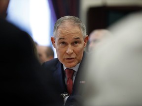 Environmental Protection Agency Administrator Scott Pruitt testifies on the EPA FY2019 budget during a hearing of the House Appropriations subcommittee for the Interior, Environment, and Related Agencies, on Capitol Hill, Thursday, April 26, 2018 in Washington.