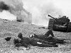 Wounded Canadian soldiers lie on the beach after the Dieppe raid, Aug. 19, 1942.