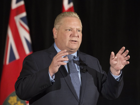 Doug Ford said ending per-vote subsidies to political parties "will be healthy for democracy, and will keep parties accountable."